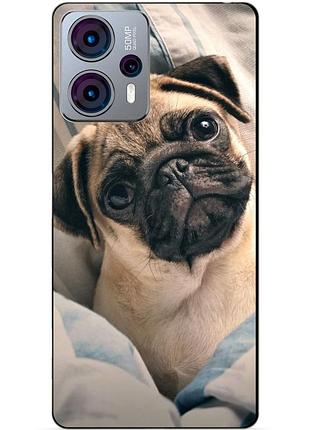 Силіконовий чохол бампер для motorola moto g13 з малюнком фото мопс