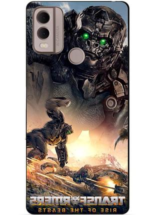 Силиконовый чехол бампер для nokia c22 с рисунком эйплинк звероботы трансформеры transformers