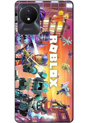 Силіконовий чохол бампер для vivo y02 з картинкою роблокс roblox