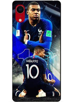 Силиконовый бампер чехол для iphone xr с рисунком mbappe франция мбаппе