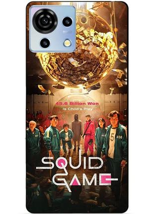 Чехол силиконовый бампер для zte blade v50 vita с картинкой игра в кальмара
