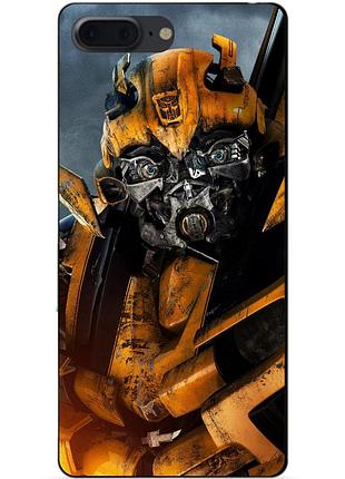 Силиконовый чехол бампер для iphone 7 plus с рисунком бамблби bumblebee трансформеры
