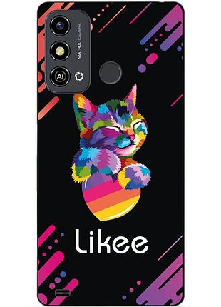 Силіконовий чохол бампер для zte blade a53 з малюнком likee лайки