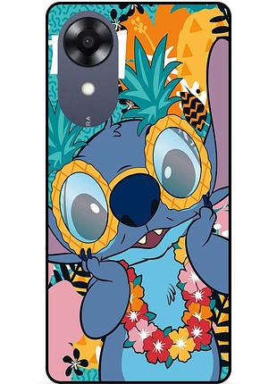 Силіконовий бампер чохол для oppo a17k з малюнком стіч stitch