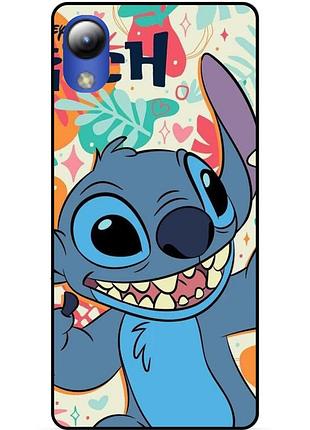 Силиконовый бампер чехол для zte blade l8 с рисунком stitch стич