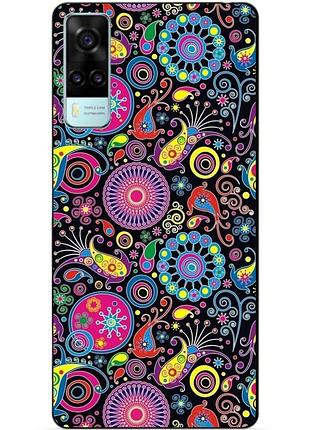 Силіконовий бампер чохол для vivo y31/y53s з малюнком східні візерунки