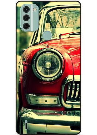Силиконовый чехол бампер для nokia c31 с рисунком ретро авто chevrolet машина