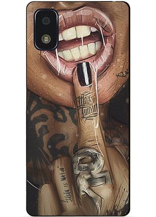 Силиконовый чехол бампер для zte blade l210 с рисунком swag