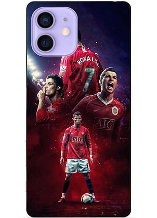Силиконовый чехол бампер для iphone 12 mini с рисунком ronaldo mu роналдо