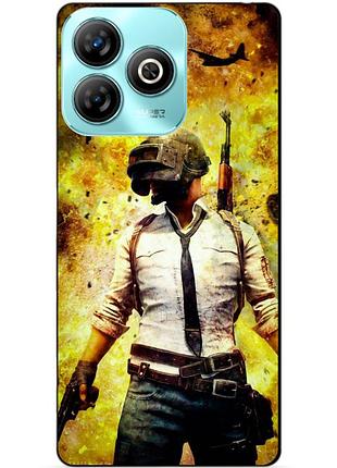 Чехол силиконовый бампер для zte blade a75 с рисунком пабг puвg