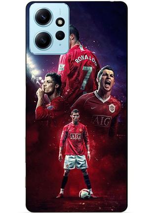 Силіконовий бампер чохол для xiaomi redmi note 12 з малюнком ronaldo mu роналдо