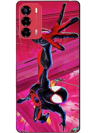 Силиконовый бампер чехол для zte blade v40 vita с рисунком spider man