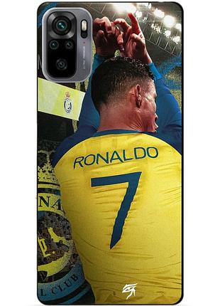 Силіконовий бампер чохол для xiaomi redmi note 10 / note 10s з малюнком ronaldo аль-наср