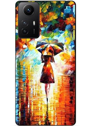 Силиконовый бампер чехол для xiaomi redmi note 12s с рисунком прогулка