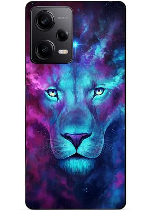 Силиконовый чехол бампер для xiaomi redmi note 12 pro 5g с рисунком космический лев