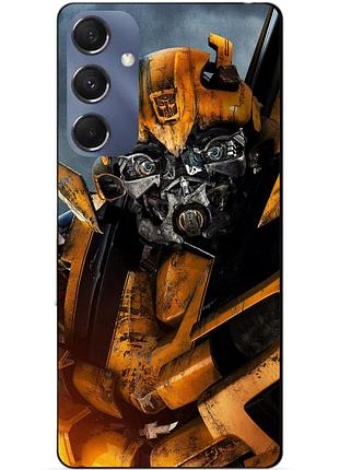 Силиконовый чехол бампер для samsung m34 5g с рисунком бамблби bumblebee трансформеры
