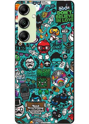 Силіконовий чохол бампер для samsung a04s з малюнком стикери