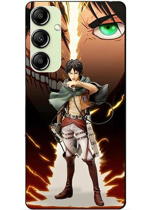 Чехол силиконовый бампер для samsung m52 с рисунком атака титанов attack on titan