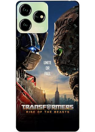 Силіконовий чохол бампер для zte blade v50 design з малюнком звіробої трансформери transformers