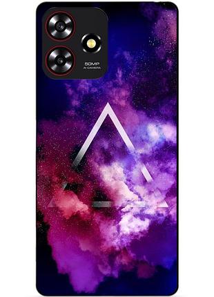 Чехол силиконовый бампер для zte blade a73 с рисунком космос галактика