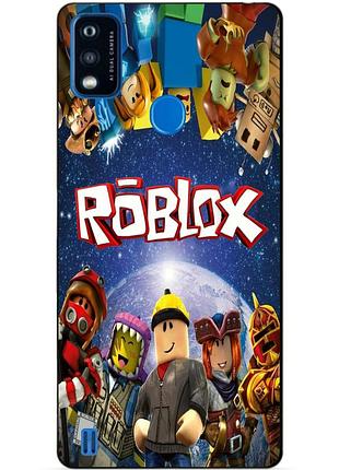 Силіконовий чохол бампер для zte blade a51 з малюнком роблокс roblox