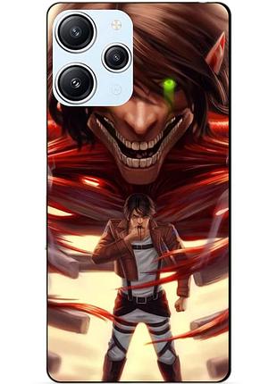 Силиконовый бампер чехол для xiaomi redmi 12 рисунок attack on titan