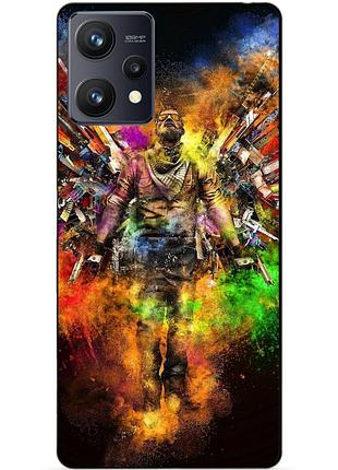 Силиконовый чехол бампер для realme 9 / 9 pro plus с рисунком воин counter strike