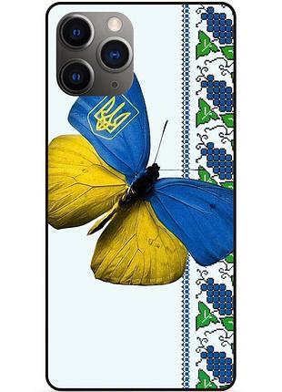 Силіконовий чохол бампер для iphone 11 pro max з малюнком метелик україна метелик
