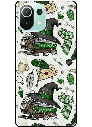 Силіконовий бампер чохол для xiaomi mi 11 lite з картинкою слизерин slytherin гаррі поттер harry potter