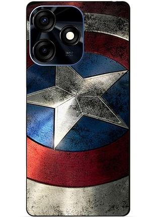 Силіконовий чохол бампер для tecno spark 10c з малюнком капітан америка супергерой marvel