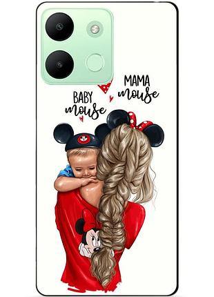 Силіконовий чохол бампер для infinix smart 7 hd з малюнком мама та малюк