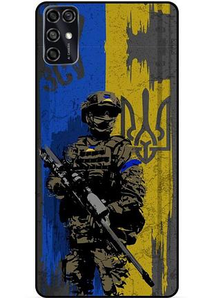Чехол силиконовый бампер для zte blade v2020 smart с рисунком зсу украина воин