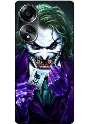 Силіконовий бампер чохол для oppo a58 з малюнком joker джокер