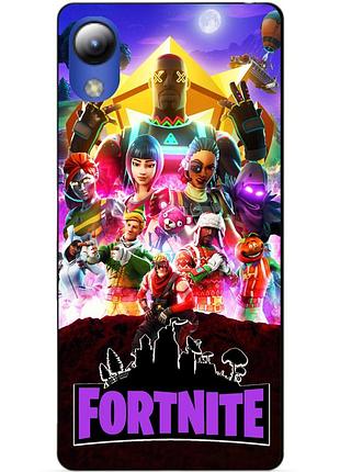 Силиконовый чехол бампер для zte blade l8 с рисунком fortnite фортнайт