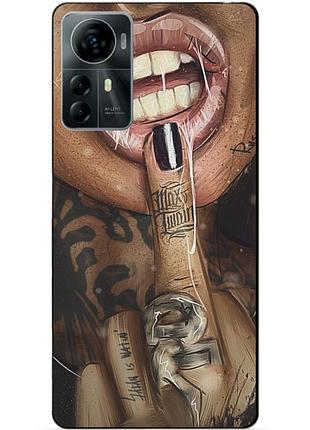 Силиконовый чехол бампер для zte blade a72s с рисунком swag