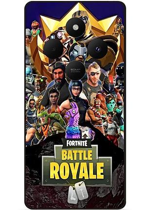 Чехол силиконовый бампер для xiaomi redmi 14c с рисунком фортнайт fortnite