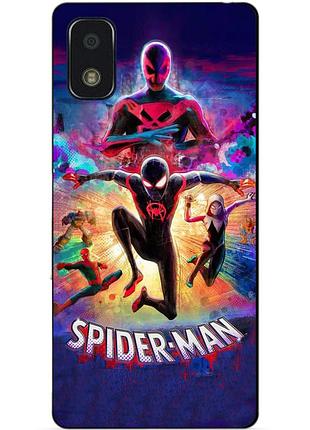 Силиконовый чехол бампер для zte blade l210 spider man человек паук