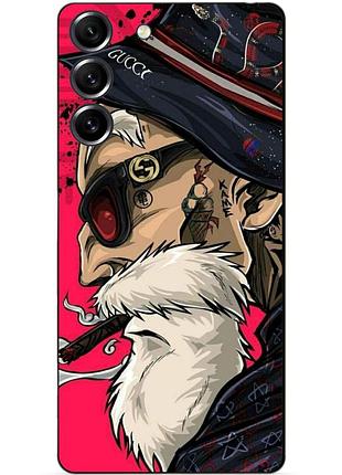 Силиконовый чехол бампер для samsung s23 с рисунком дед хипстер