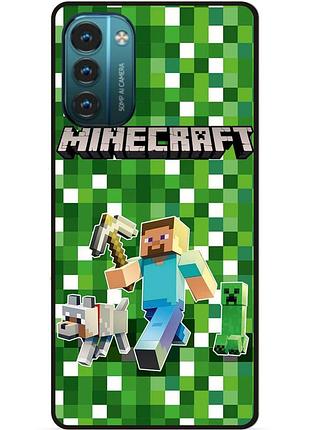 Силіконовий чохол бампер для nokia g11 стів minecraft кріпер майнкрафт