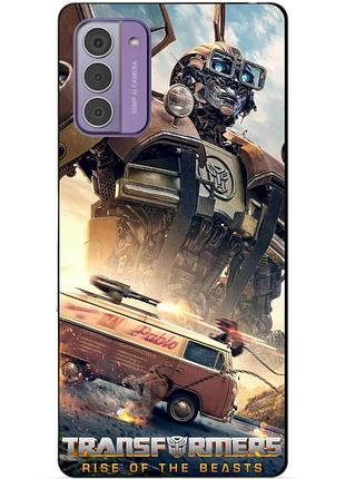 Силиконовый чехол бампер для nokia g42 с рисунком уилджек трансформеры