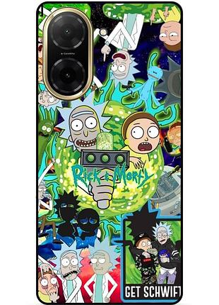 Силіконовий чохол бампер для xiaomi poco c71 з малюнком rick and morty рік і морті
