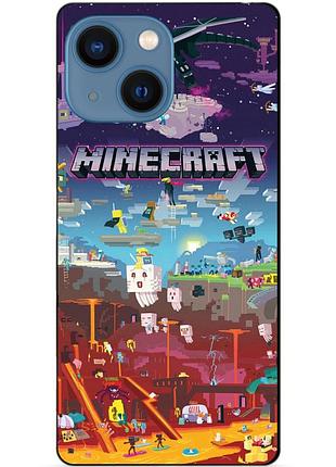 Силіконовий чохол бампер для iphone 13 гра minecraft майнкрафт