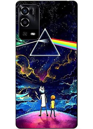 Силіконовий чохол бампер для oppo a55 з малюнком рік і морті rick and morty
