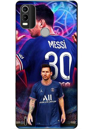 Силіконовий чохол бампер для nokia c21 plus з малюнком мессі псж messi