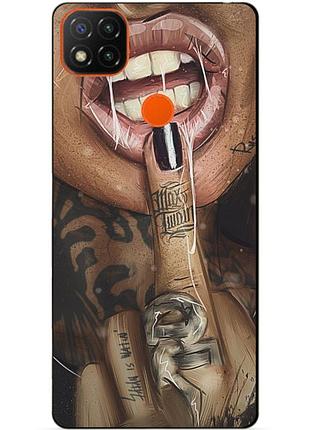 Чехол силиконовый бампер для xiaomi redmi 9c с рисунком swag