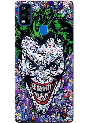 Чехол силиконовый бампер для zte blade a51 с рисунком джокер joker