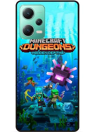 Силіконовий чохол бампер для xiaomi redmi note 12 5g з малюнком майнкрафт minecraft