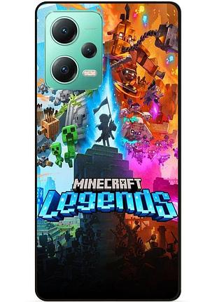 Силиконовый чехол бампер для xiaomi redmi note 12 5g игра майнкрафт minecraft
