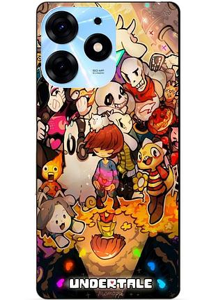Силиконовый чехол бампер для tecno spark 10 pro с рисунком андертейл undertale