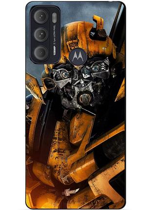 Силиконовый чехол бампер для motorola moto g60 с рисунком бамблби bumblebee трансформеры